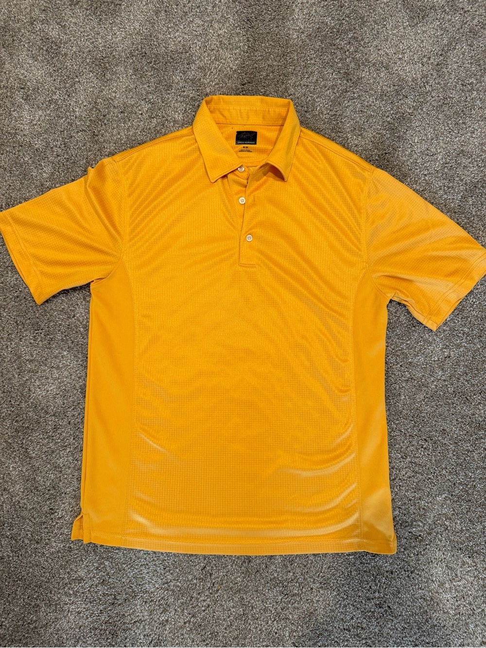 Greg Norman Men's Medium Yellow Polo Shirt